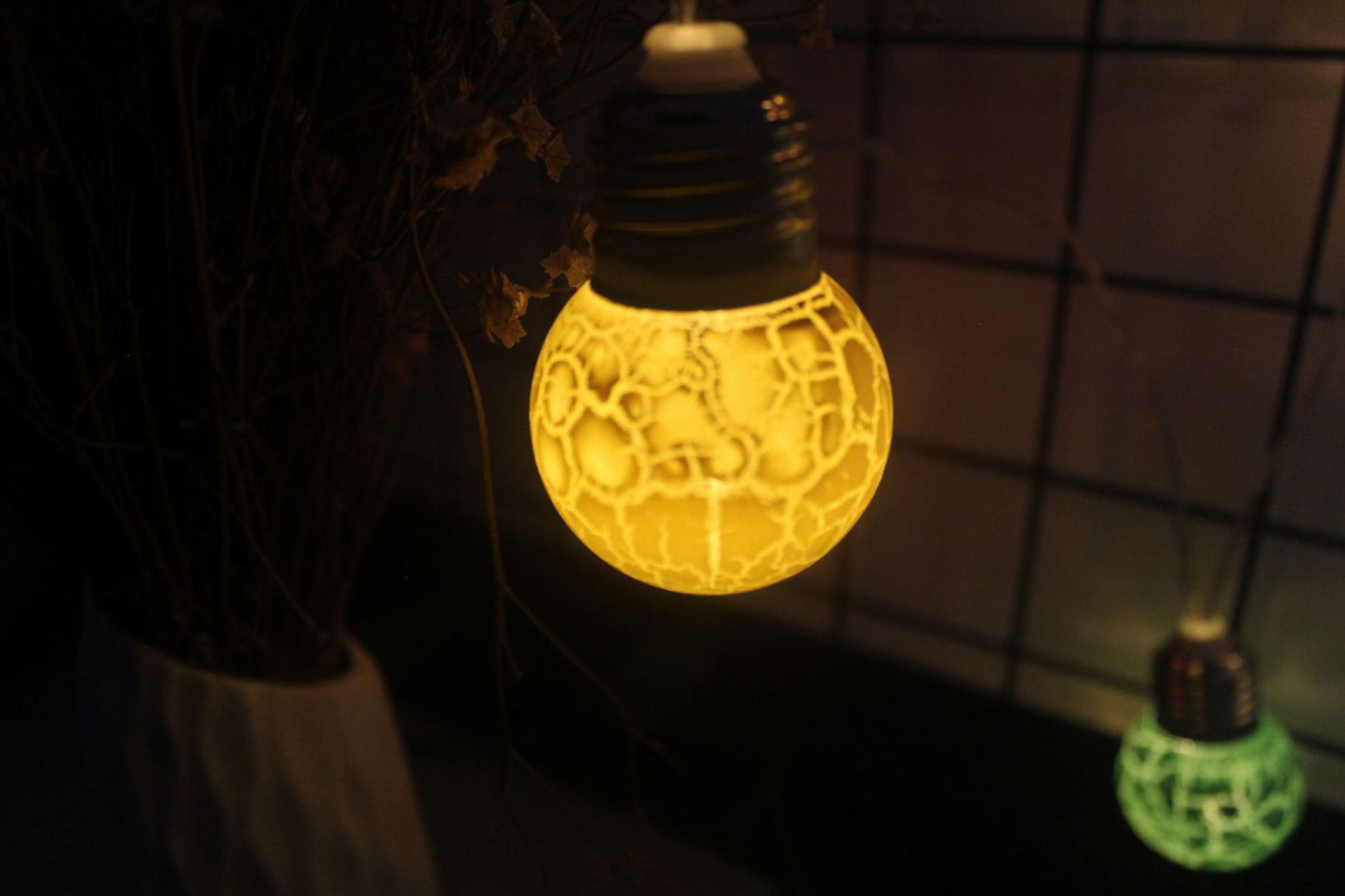 Led Lights Cracked Bulbs String Of Festive Decorations