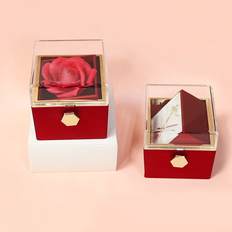 Rotating Soap Flower Rose Gift Box For Women