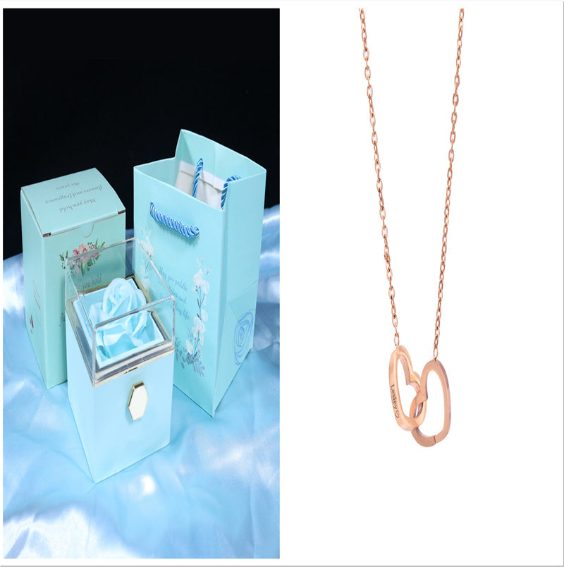 Rotating Soap Flower Rose Gift Box For Women