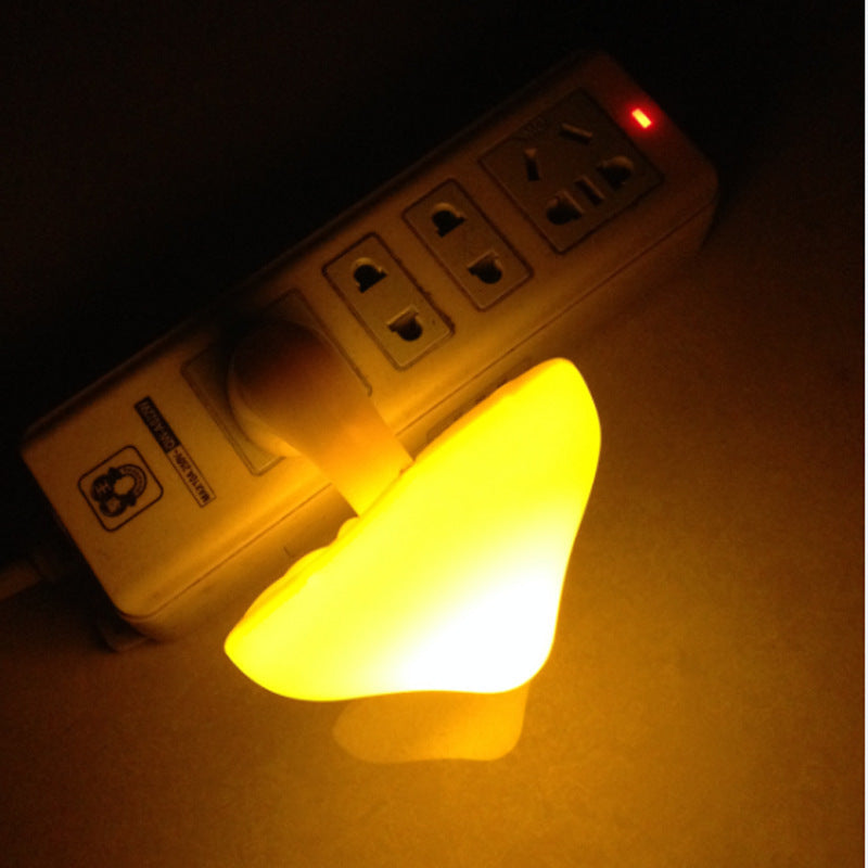 LED Night Light Mushroom Wall Socket Lamp
