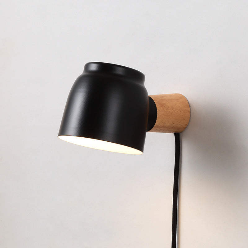 Bedroom Electric Wire Plugs Wall Lamp