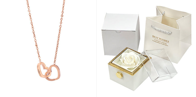 Rotating Soap Flower Rose Gift Box For Women