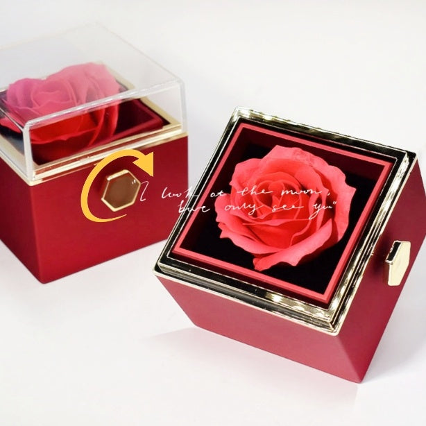 Rotating Soap Flower Rose Gift Box For Women