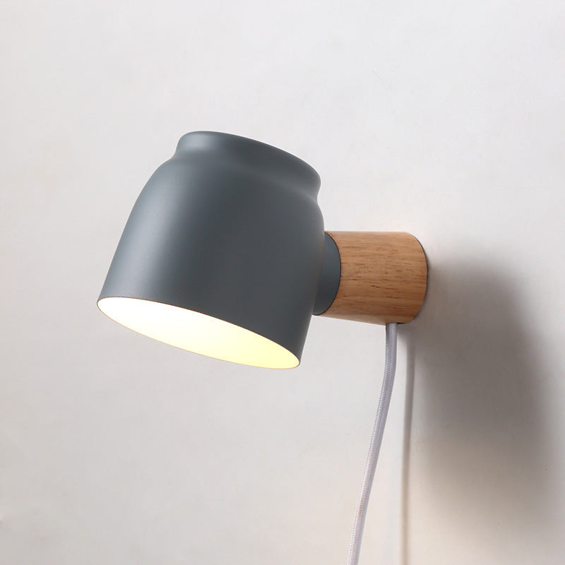 Bedroom Electric Wire Plugs Wall Lamp