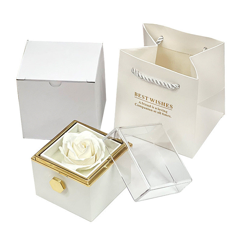 Rotating Soap Flower Rose Gift Box For Women